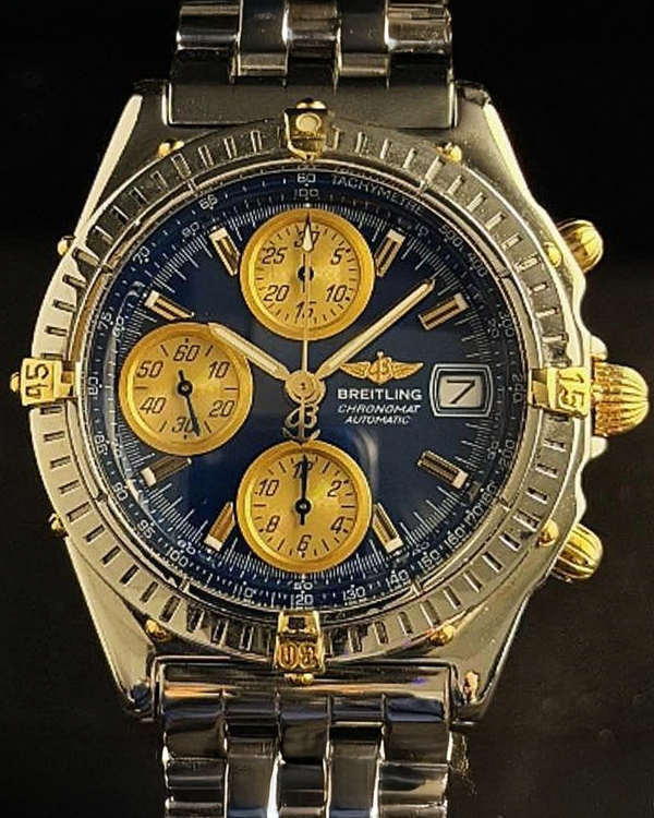 2001 Breitling Chronomat 40MM Blue Dial Steel Bracelet (B13350)