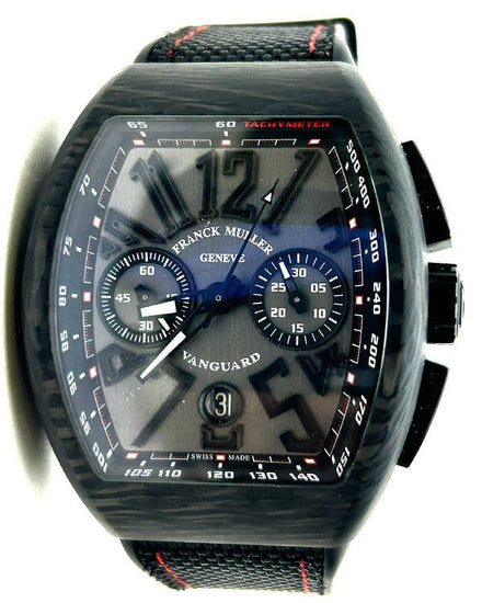 No Reserve - 2020 Franck Muller Vanguard 44MM Black Dial Rubber Strap (V45 CC DT CARBON NR)