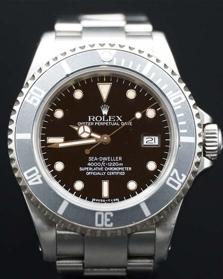 1989 Rolex Sea-Dweller 4000 40MM Black Dial Oyster Bracelet (16600)