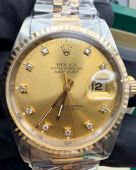 Rolex Datejust 36MM Champagne Dial Two-Tone Jubilee Bracelet (16233)