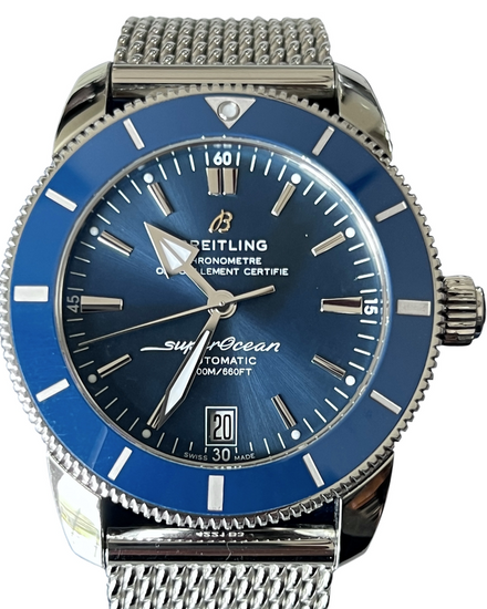 No Reserve - 2022 Breitling Superocean Heritage II 42MM Blue Dial Steel Bracelet (AB2010)