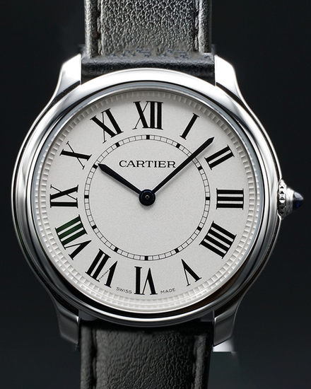 2024 Cartier Ronde De Cartier Must 36MM Quartz Silver Dial Leather Strap (WSRN0031)