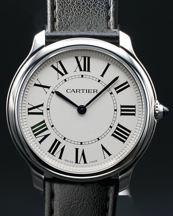 2024 Cartier Ronde De Cartier Must 36MM Quartz Silver Dial Leather Strap (WSRN0031)