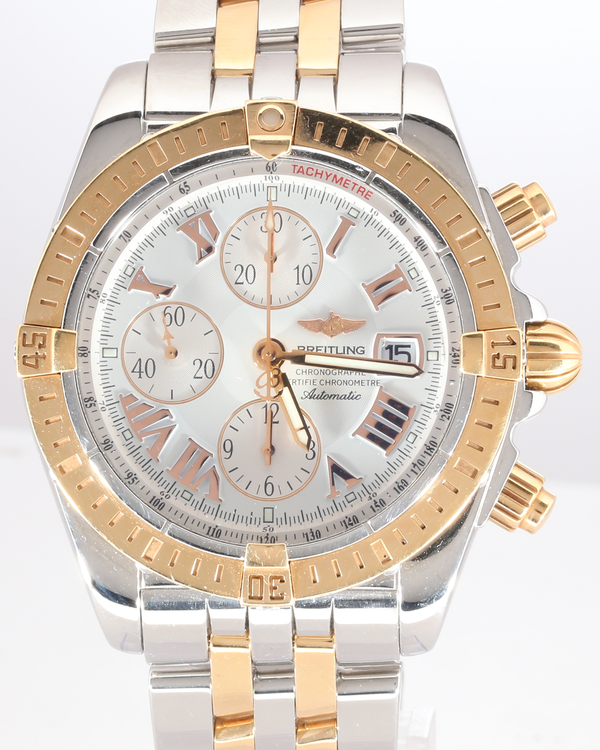 Breitling Chronomat Evolution 44MM White Dial Two-Tone Bracelet (C13356)