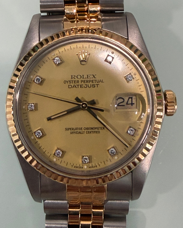 1985 Rolex Datejust 36MM Champagne Dial Two-Tone Jubilee Bracelet (16013)