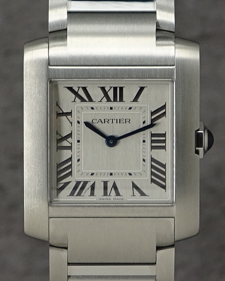 2023 Cartier Tank Française 27MM Quartz Silver Dial Steel Bracelet (WSTA0074)
