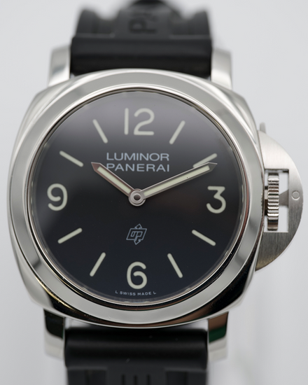 2020 Panerai Luminor Base Logo 44MM Black Dial Rubber Strap (PAM01086)