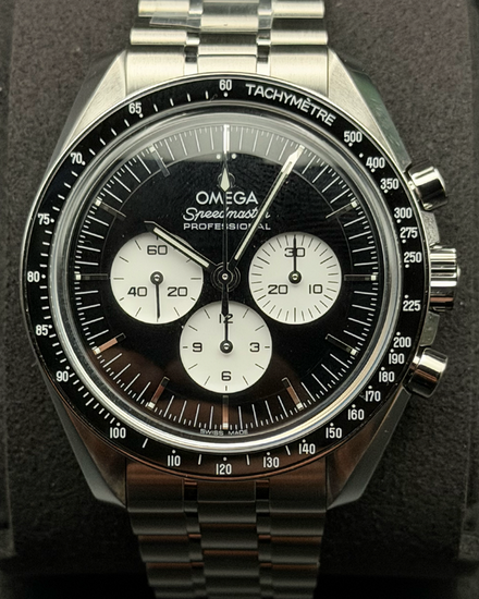 2026 Omega Speedmaster Professional Moonwatch "Reverse Panda" 42MM Black Dial Steel Bracelet (310.30.42.50.01.004)