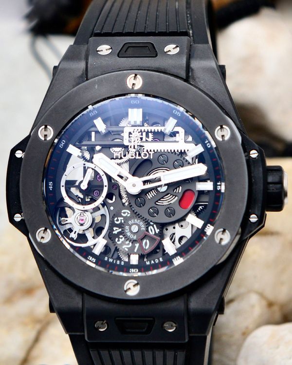 Hublot Big Bang "Meca-10 Black Magic" 45MM Skeleton Dial Rubber Strap (414.CI.1123.RX)