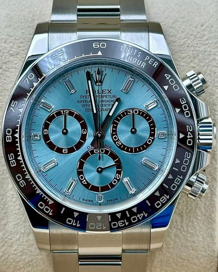 2024 Rolex Cosmograph Daytona 40MM Ice Blue Dial Platinum Oyster Bracelet (126506)