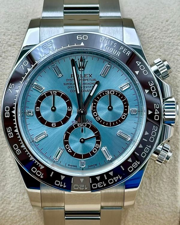 2024 Rolex Cosmograph Daytona 40MM Ice Blue Dial Platinum Oyster Bracelet (126506)