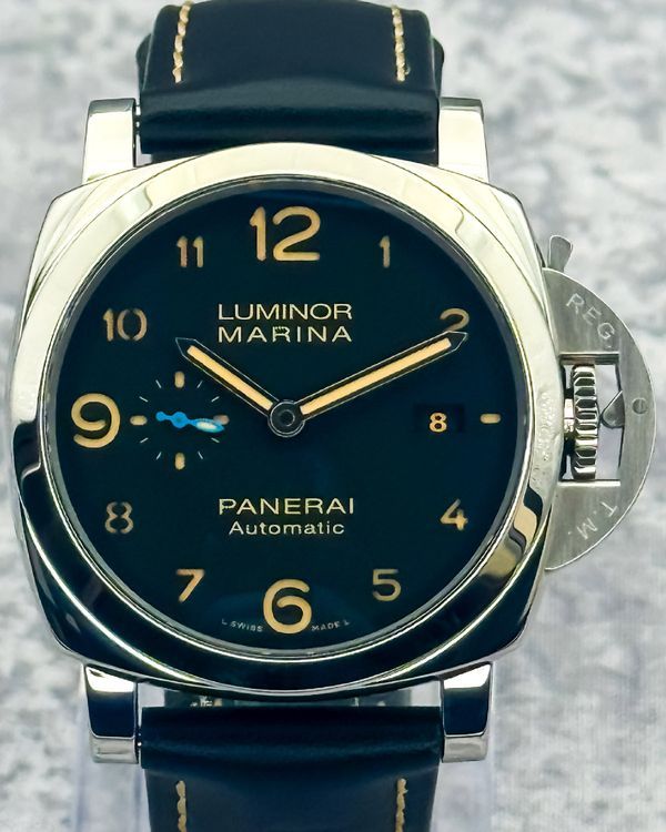 2019 Panerai Luminor Marina 1950 3 Days 44MM Black Dial Leather Strap (PAM01359)
