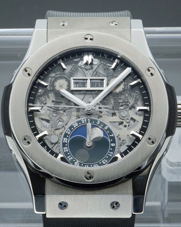 2022 Hublot Classic Fusion Aerofusion 42MM Skeleton Dial Rubber Strap (547.NX.0170.LR)