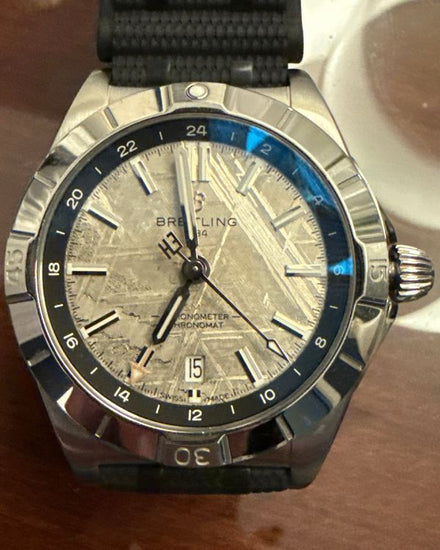 2025 Breitling Chronomat Chronomat GMT "Erling Haaland" L. E. 40MM Muonionalusta Meteorite Dial Rubber Strap (P32398)