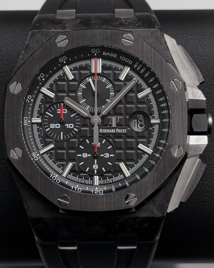 Audemars Piguet Royal Oak Offshore Chronograph 44MM Black Dial Rubber Strap (26400AU)