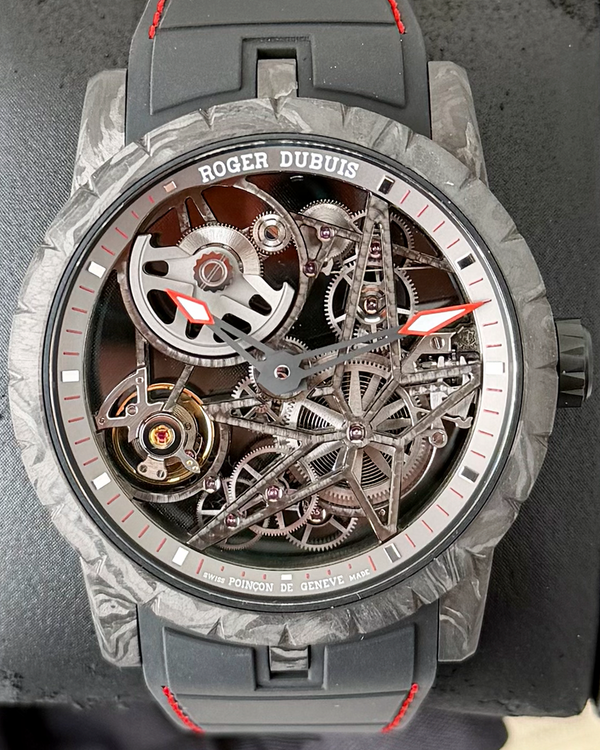 2020 Roger Dubuis Excalibur 42MM Skeleton Dial Rubber Strap (DBEX0777)