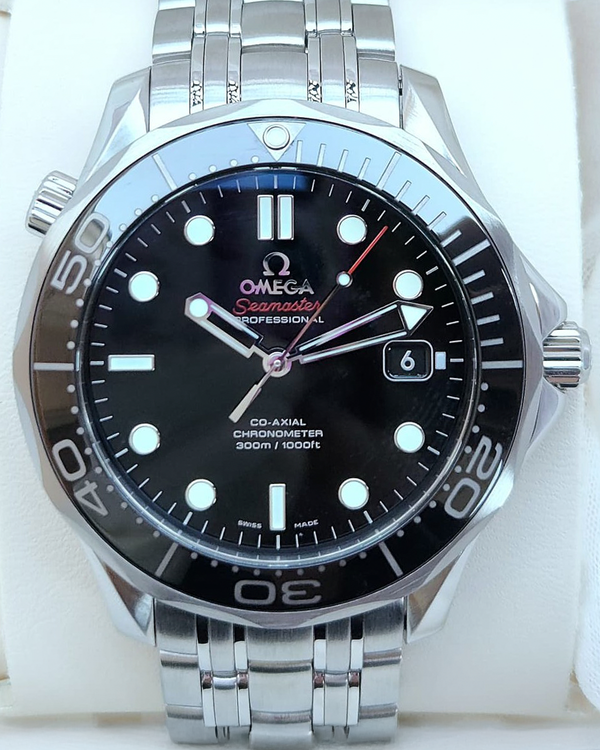 2015 Omega Seamaster Diver 300M 41MM Black Dial Steel Bracelet (212.30.41.20.01.003)