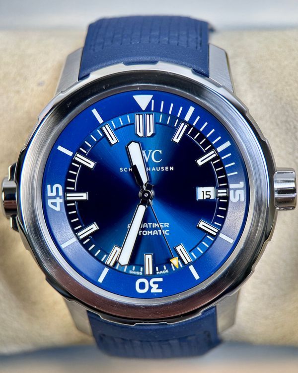 2023 IWC Schaffhausen Aquatimer 42MM Blue Dial Rubber Strap (IW328801)