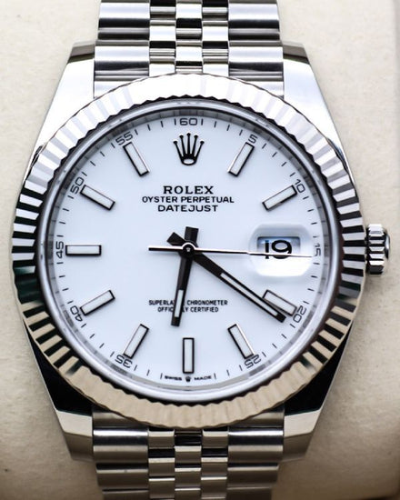 2025 Rolex Datejust 41MM White Dial Jubilee Bracelet (126334)