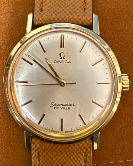 1971 Omega Seamaster DeVille 34MM Silver Dial Aftermarket Leather Strap (135.020)