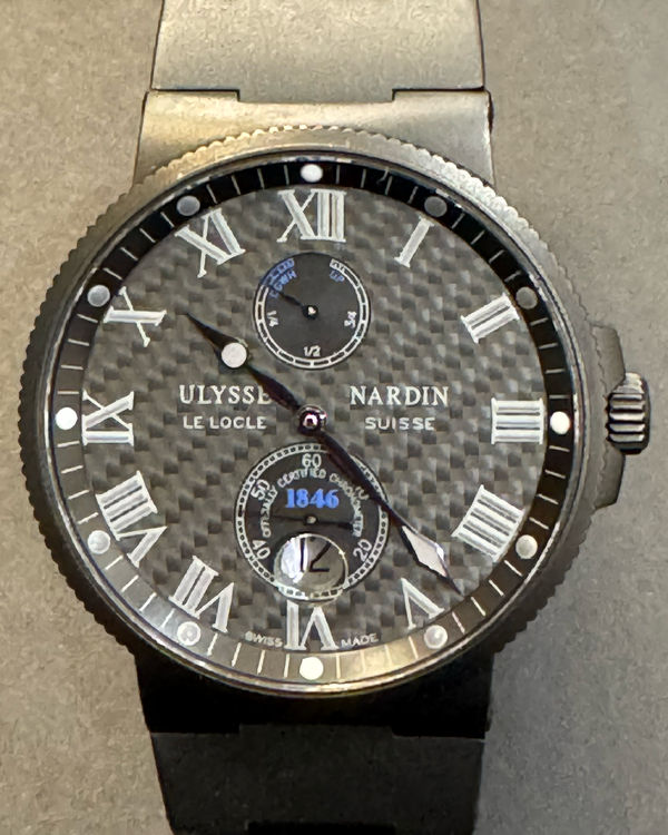 Ulysse Nardin Marine Chronometer L. E. 41MM Black Dial Rubber Strap (263-66LE-3C/4)