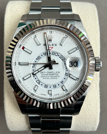 2020 Rolex Sky-Dweller 42MM White Dial Oyster Bracelet (326934)