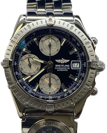 Breitling Chronomat 39MM Black Dial Steel Bracelet (A13352)