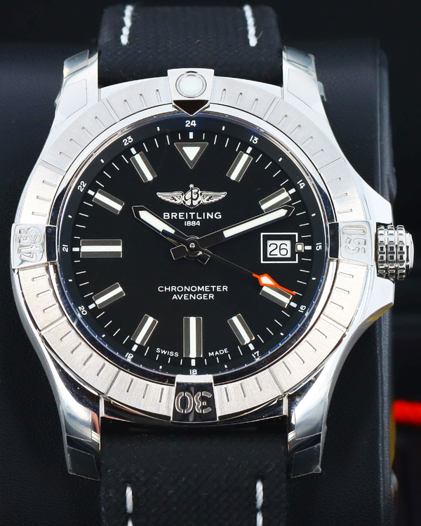 Breitling Avenger 43MM Black Dial Textile Strap (A17318101B1X1)