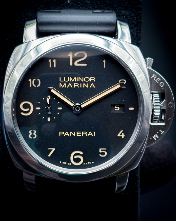 No Reserve - 2016 Panerai Luminor Marina 1950 3 Days 44MM Black Dial Rubber Strap (PAM00359)