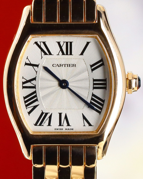 Cartier Tortue 24MM Silver Dial Rose Gold Bracelet (W1556364)