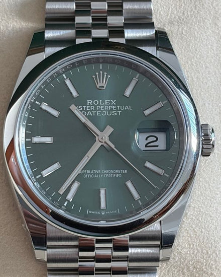 2026 Rolex Datejust 36MM Mint Green Dial Jubilee Bracelet (126200)