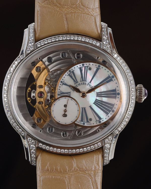 Audemars Piguet Millenary 39.5MM Skeleton Dial Leather Strap (77247BC.ZZ.A813CR.01)