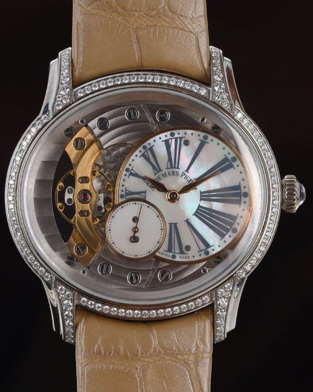 Audemars Piguet Millenary 39.5MM Skeleton Dial Leather Strap (77247BC.ZZ.A813CR.01)