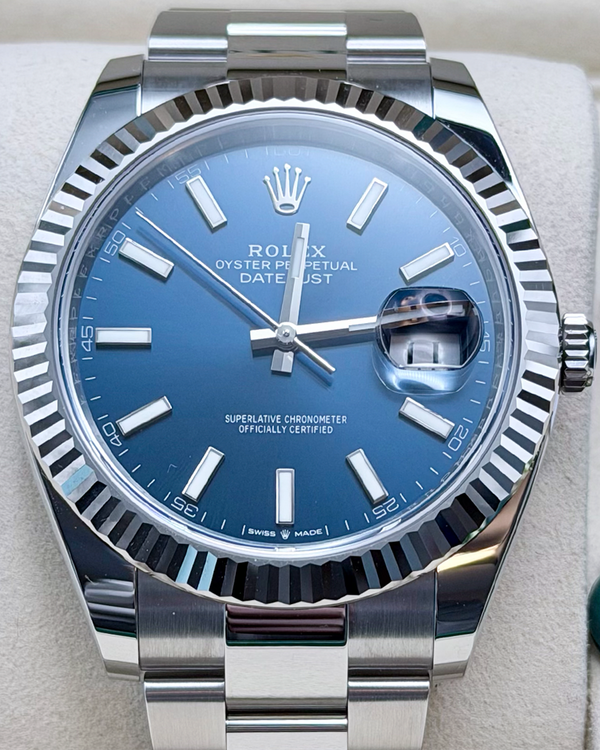 2026 Rolex Datejust 41MM Blue Dial Oyster Bracelet (126334)