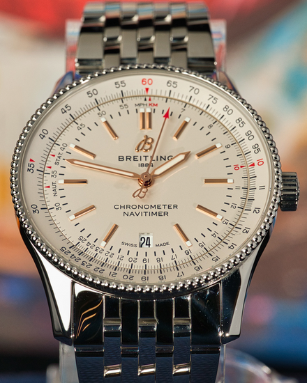 No Reserve - Breitling Navitimer 41MM Silver Dial Steel Bracelet (A17326211G1A1)