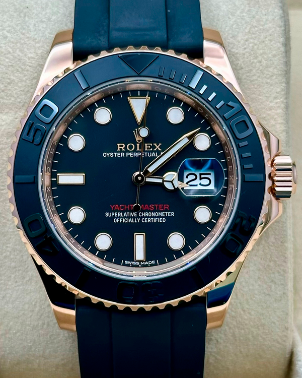 2018 Rolex Yacht-Master 40MM Black Dial Rubber Strap (116655)