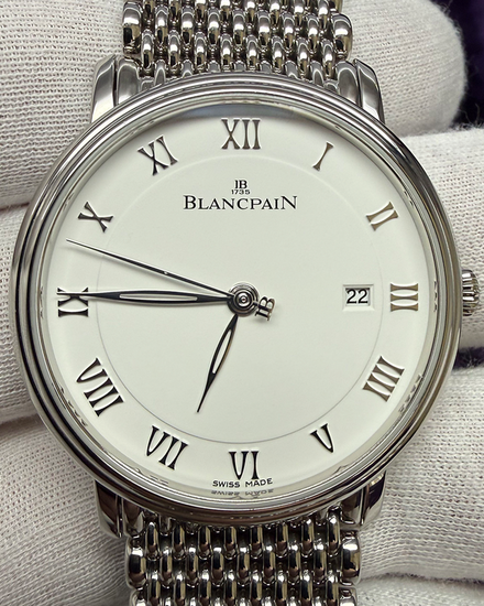 2013 Blancpain Villeret Ultra-Slim 40MM White Dial Steel Bracelet (6651-1127-MMB)