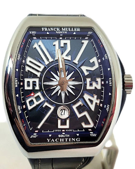 2024 Franck Muller Vanguard Yachting 44MM Blue Dial Leather Strap (V45 SC DT YACHTING AC BL)