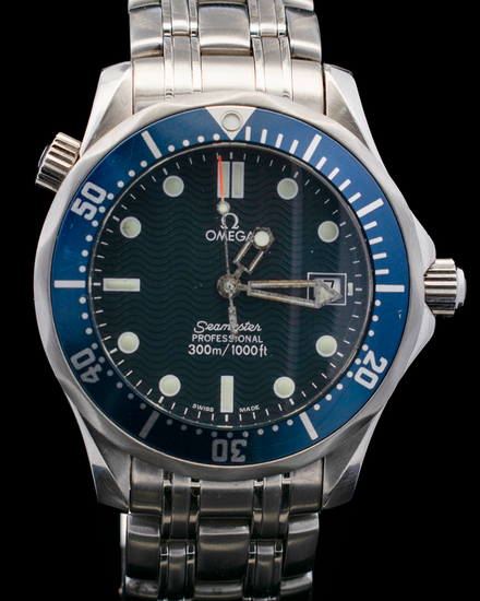 Omega Seamaster Diver 300M 36.25MM Quartz Blue Dial Steel Bracelet (2561.80.00)