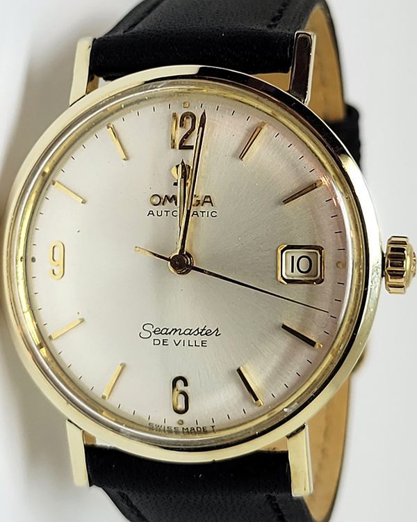 Omega Seamaster DeVille 34MM Silver Dial Aftermarket Leather Strap (KL6292)