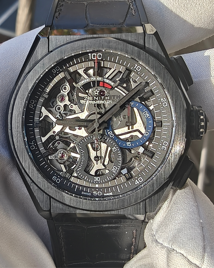 Zenith Defy El Primero 21 44MM Skeleton Dial Leather Strap (49.9000.9004/78.R582)