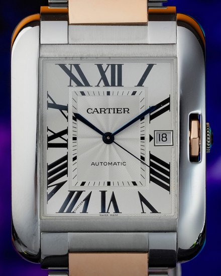 2017 Cartier Tank Anglaise XL 36MM Silver Dial Two-Tone Bracelet (W5310006)