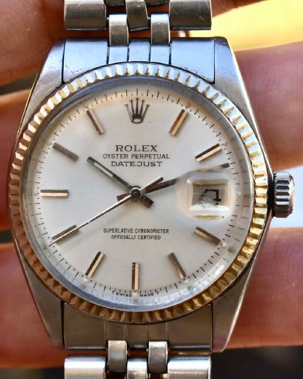 No Reserve - 1975 Rolex Datejust 36MM Silver Dial Jubilee Bracelet (1601)