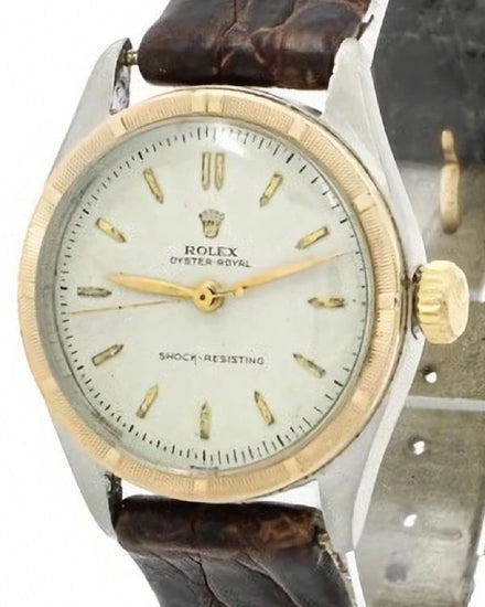 Rolex Oyster Royal 32MM Silver Dial Aftermarket Leather Strap (4444)