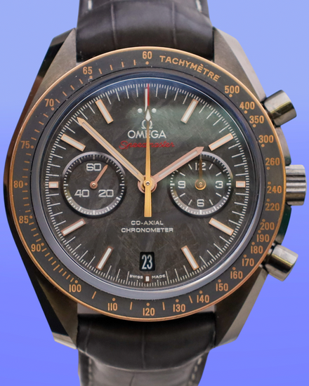 2021 Omega Speedmaster Dark Side of the Moon "Grey Side" 44.25MM Meteorite Dial Leather Strap (311.63.44.51.99.001)