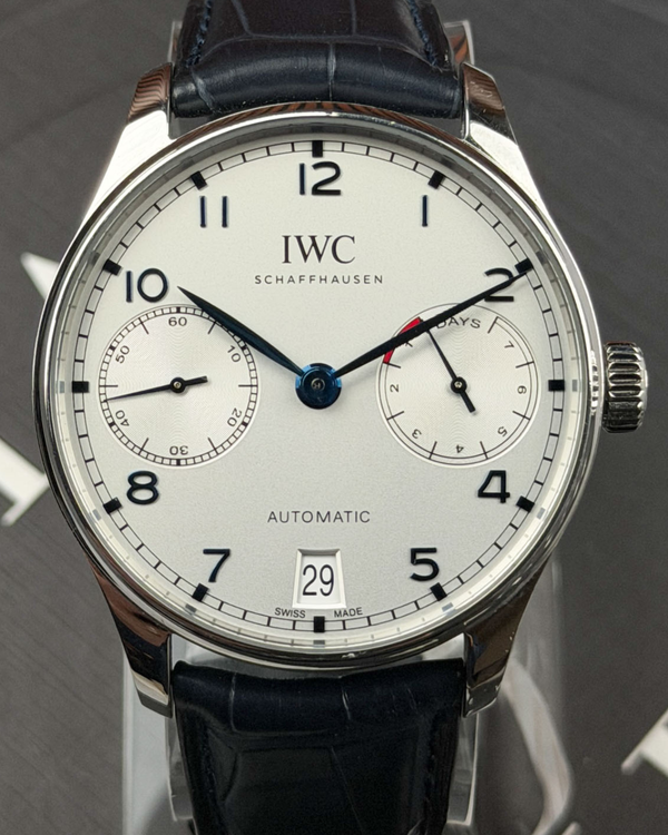 2021 IWC Schaffhausen Portugieser 42MM Silver Dial Leather Strap (IW500705)