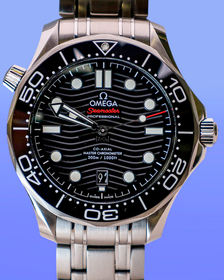 No Reserve - 2023 Omega Seamaster Diver 300M 42MM Black Dial Steel Bracelet (210.30.42.20.01.001)