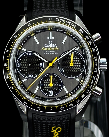2025 Omega Speedmaster Racing 40MM Grey Dial Rubber Strap (326.32.40.50.06.001)
