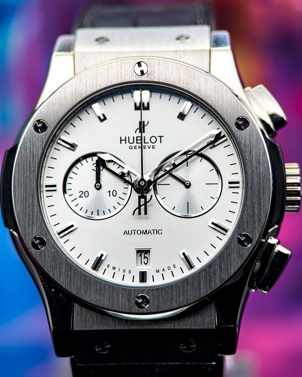 2014 Hublot Classic Fusion 42MM White Dial Leather Strap (541.NX.2610.LR)