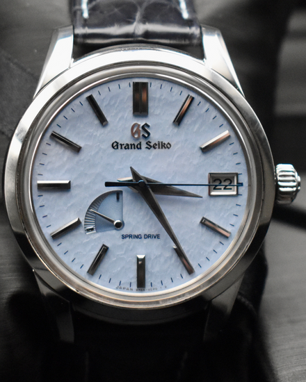 2021 Grand Seiko Elegance Collection 40.2MM "Snowflake" Blue Dial Leather Strap (SBGA407G)